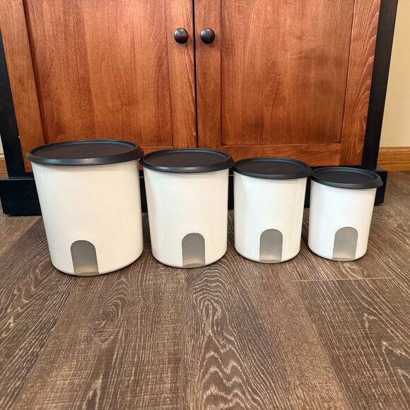 Tupperware One Touch Reminder Canisters – Set of 4 - Picture 1 of 16